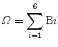 
$$ \varOmega ={\displaystyle \sum_{i=1}^6\mathrm{B}i} $$
