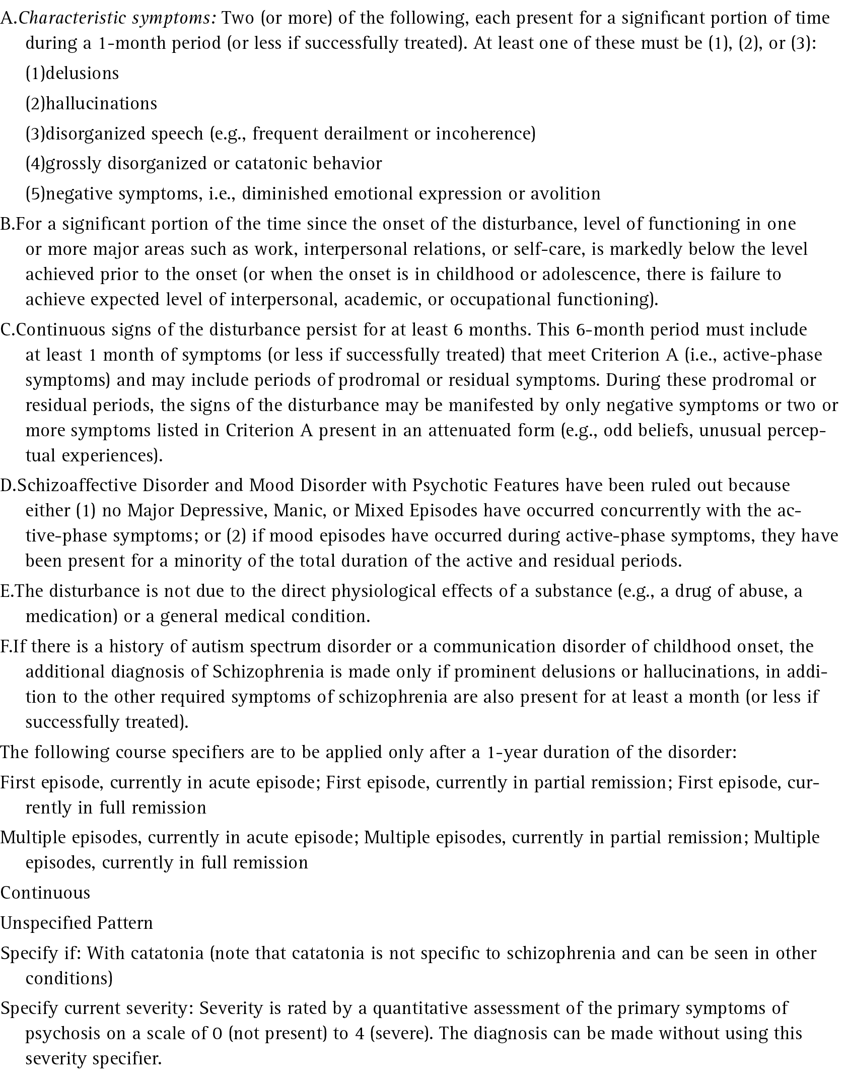 5 – Schizophrenia Spectrum and Other Psychotic Disorders | Neupsy Key